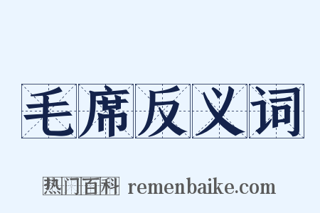 毛席反义词是什么意思的图片